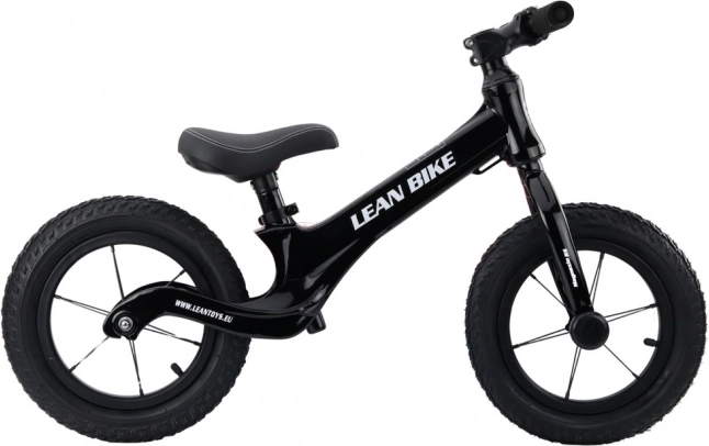 Bicicletă de echilibru Magnezio RS cu cadru de magneziu ultraușor, roți EVA de 12" – negru