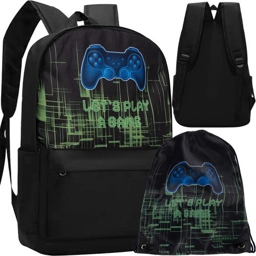 Rucsac școlar gamer cu sac de sport 22L