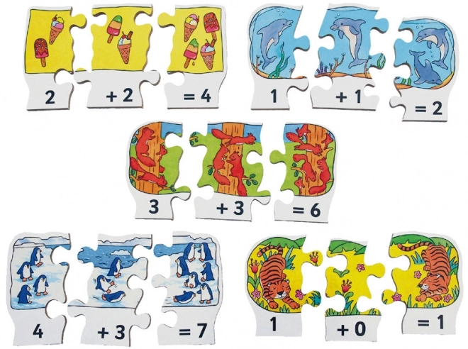 Puzzle din lemn Just Jigsaws pentru învățarea adunării