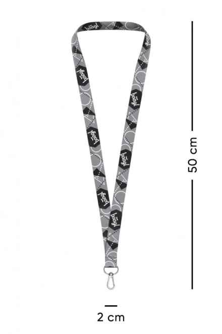 Breloc BAAGL lung pentru chei - Lanyard, gri