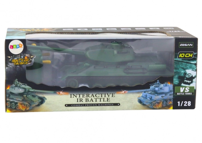 Coc militar cu telecomandă RC cu turelă rotativă verde