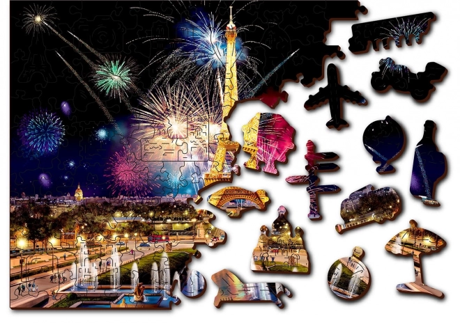 puzzle din lemn noaptea pariziană 600 piese