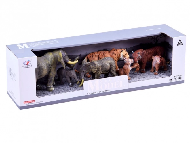 Set figurine animale Safari: Elefant și Tigru – C