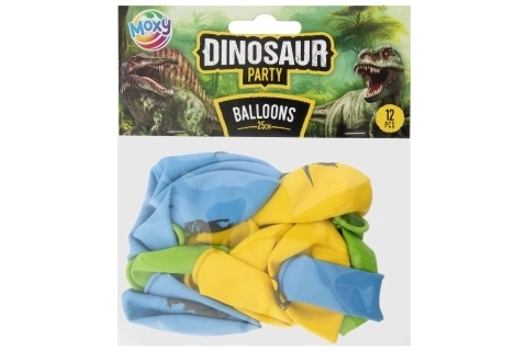 Baloane cu dinozauri 25 cm, set 12 bucăți