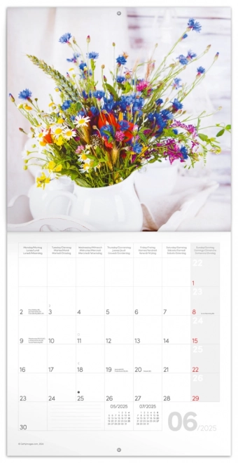 Notique calendar floral 2025