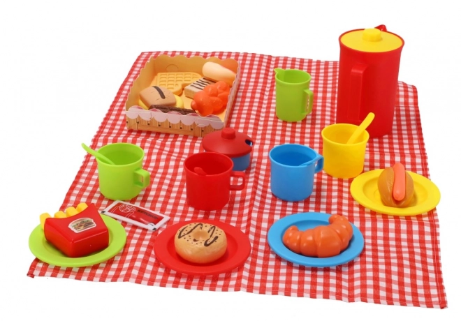 Set de picnic în coș din bioplastic