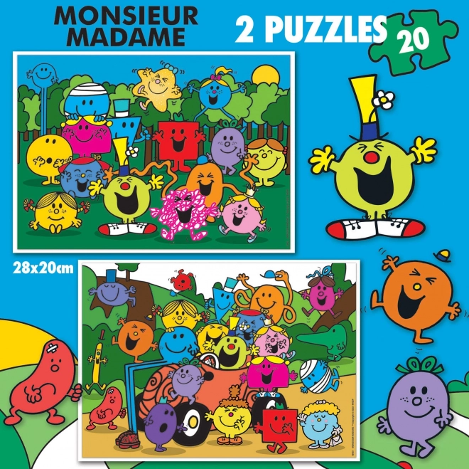 Puzzle Educa 2x20 piese Monsieur Madame