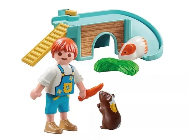Set figurine My Life băiat cu cobai