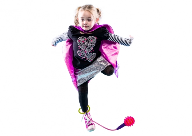 Jucărie Skipper cu LED pentru picior Hula Hoop roz