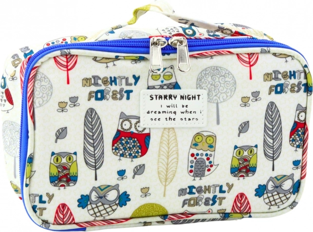 Organizator penar Școlar Bufniță Alb 22,5 cm