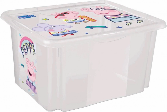 Cutie de depozitare mare cu capac Peppa Pig