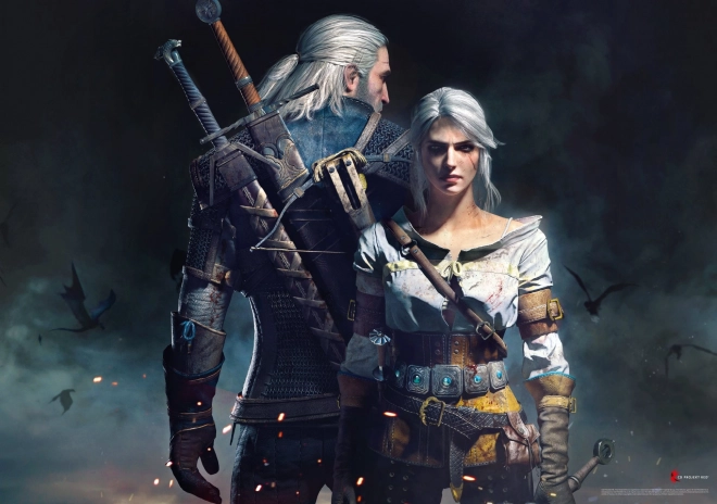 Puzzle Witcher - Geralt și Ciri 1000 de piese