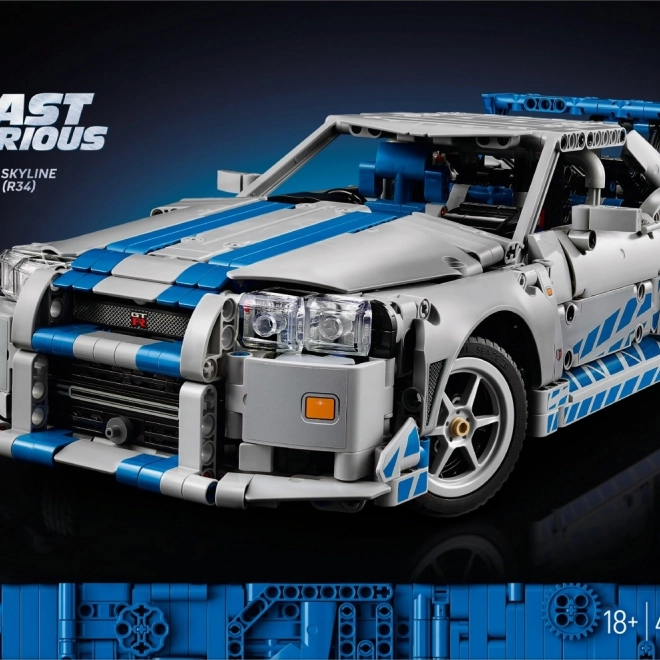 Klocki Technic Nissan Skyline GT-R din filmul Fast and Furious