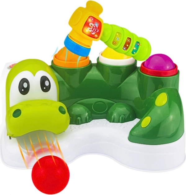 Crocodil interactiv cu ciocan și tobogan