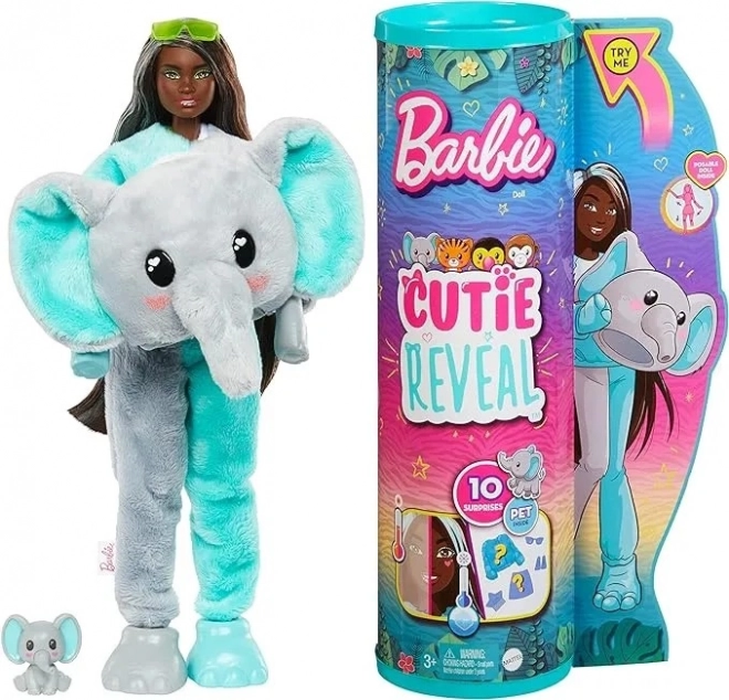 Păpușă Fashion Barbie Cutie Reveal Seria Junglă Costum Elefant