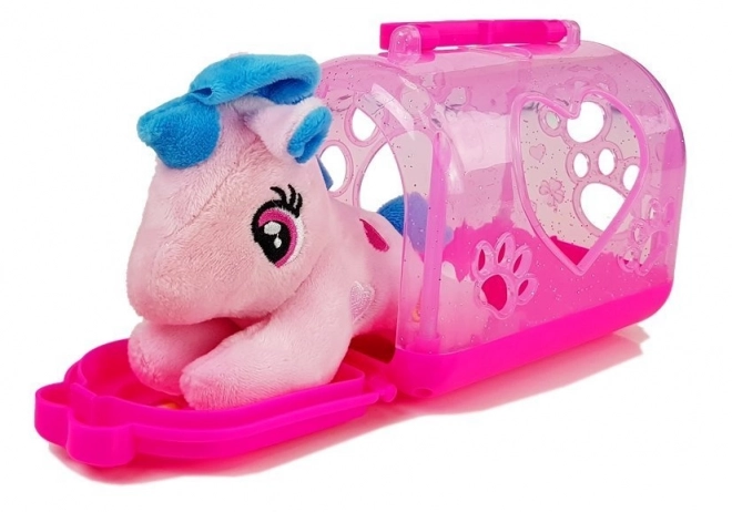 Unicorni mic cu transportor jucărie de pluș