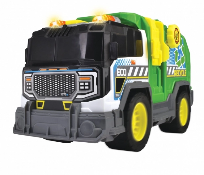 Camion de gunoi verde 30 cm