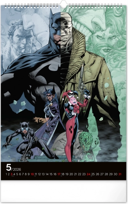 Calendar de perete Batman Dark 2026