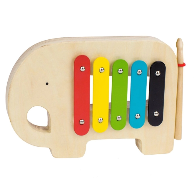 Design de elefant amuzant și tonuri curcubeu