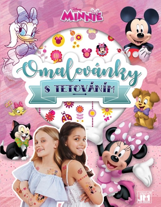 Carte de colorat cu tatuaje Minnie