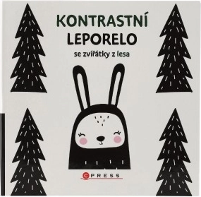 Leporelo contrastant cu animăluțe de pădure