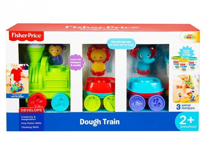 Set creativ tren cu masă plastică Fisher Price