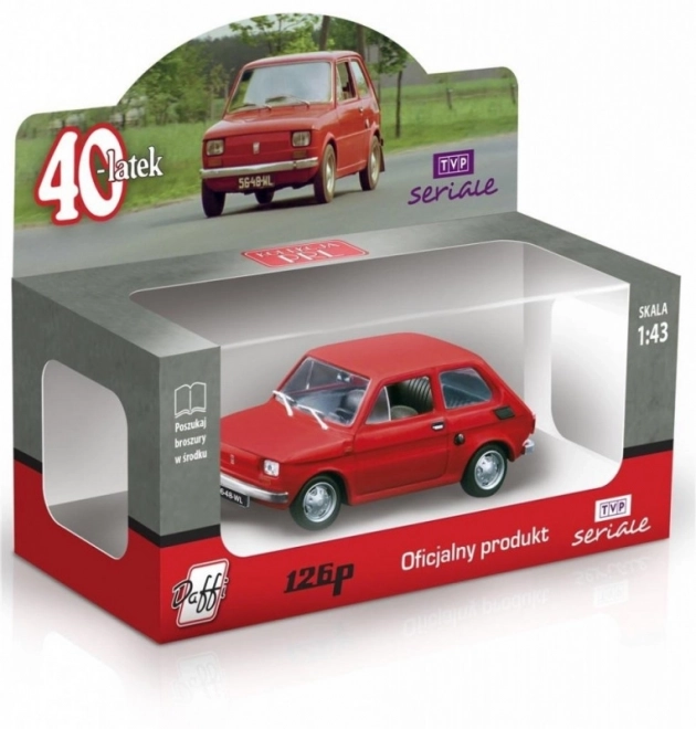 Mașină retro fiat 126p karwowski roșu