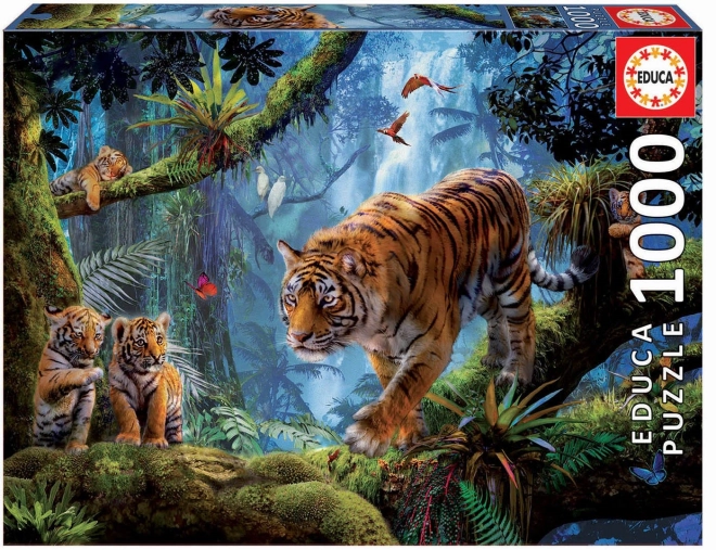 Puzzle 1000 de piese - Tigru în copac