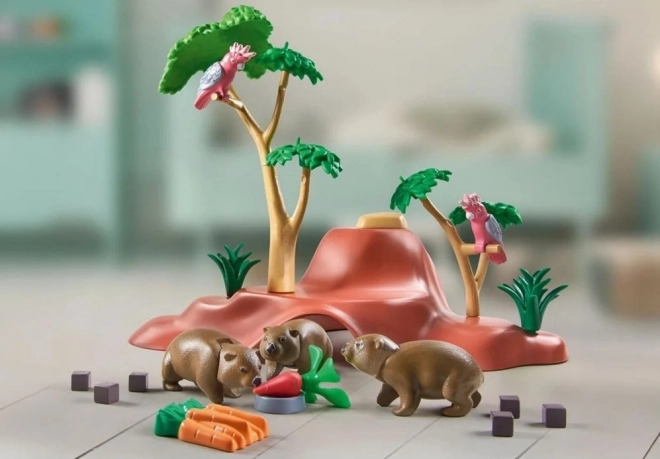 Set figurine Wiltopia Adăpost pentru Wombați