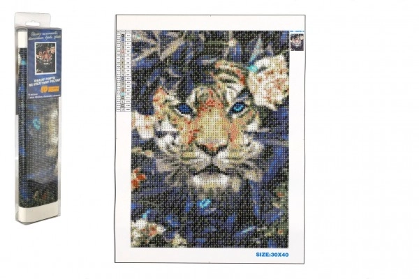 Pictură pe diamante Tigrul Ascuns 30x40 cm