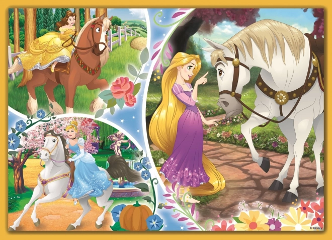 puzzle Disney Prințese zi fericită 4 în 1