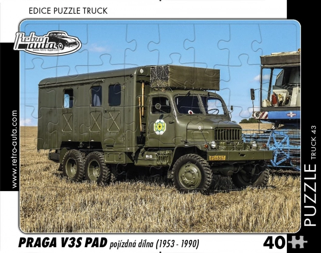 Puzzle Camion Praga V3S PAD Atelier Mobil (1953 - 1990) 40 Piese