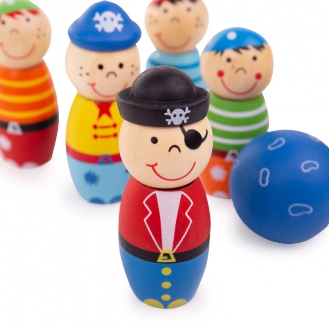 Joc De Bowling De Lemn Pirați Bigjigs Toys