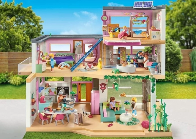 Set figurine Casa cu grădină de iarnă Playmobil