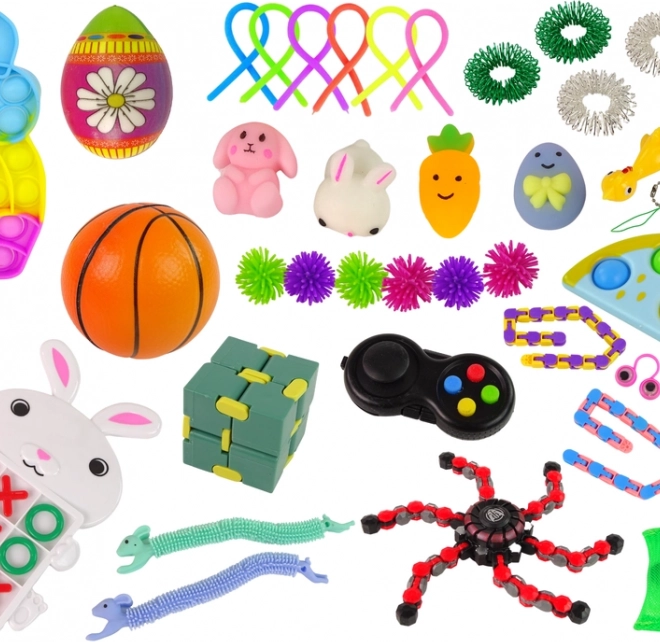 Pop It și squishy de Paște pentru joacă senzorială