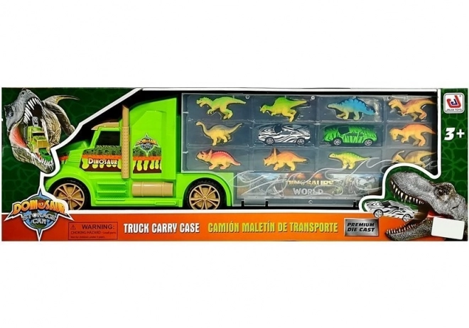Transportor de jucărie cu dinozauri