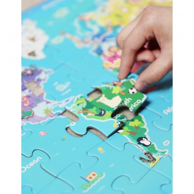 Puzzle cu Harta Lumii Classic World