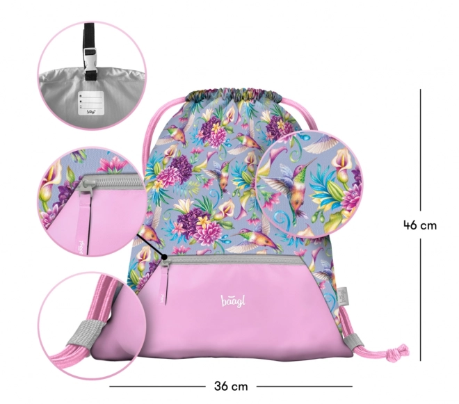 Set 3 Piese Airy Colibri: Rucsac, penar, săculeț