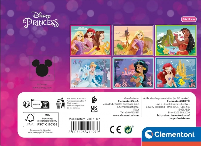 Clementoni cuburi cu imagini Disney Prințese, 12 cuburi