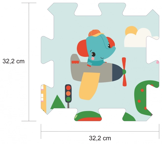 Puzzle din spumă cu zâmbet de la Fisher Price