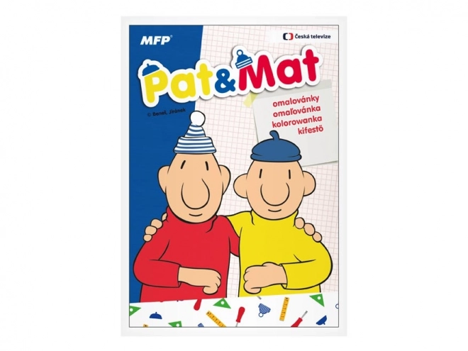 Carte de colorat Pat și Mat A4