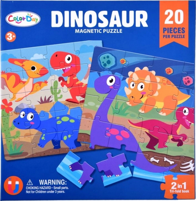 Puzzle magnetice cu dinozauri