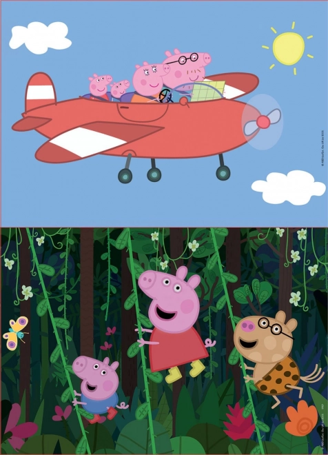 Puzzle din lemn Peppa Pig 2x16 piese