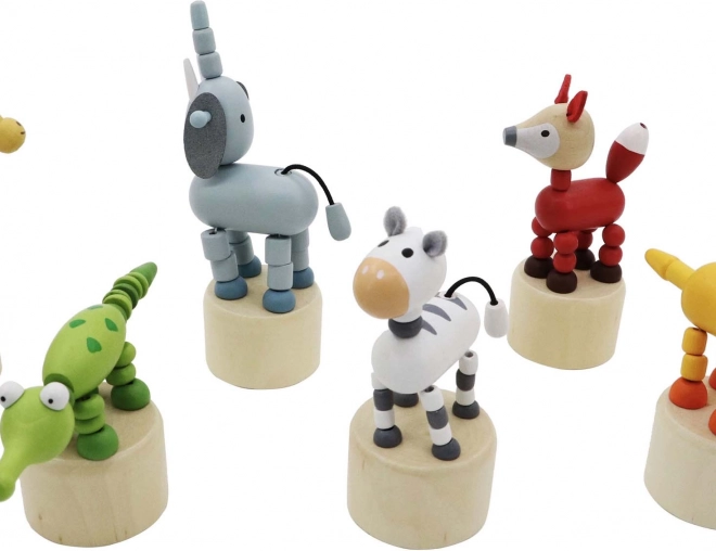 Safari animale din lemn articulate