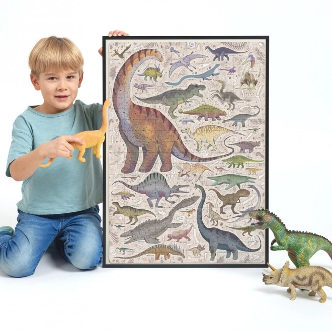 Puzzle 200 de piese Dinozaurii Puzzlove