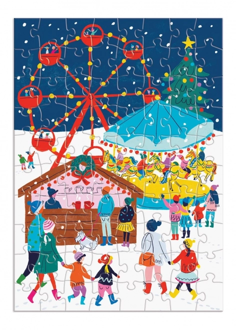 Calendar de advent Galison Puzzle cu 12 puzzle-uri