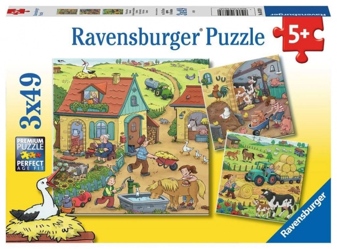 Puzzle Ravensburger La Ferma 3x49 piese