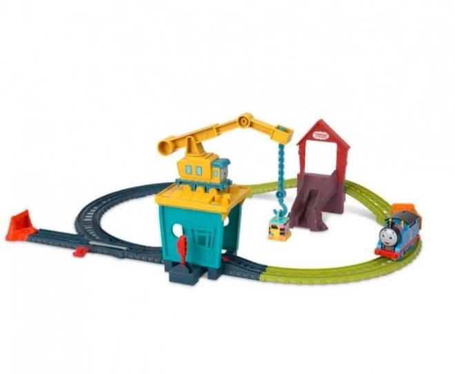 Set de cale Tomi și Prietenii cu Macara Carla și Sandy