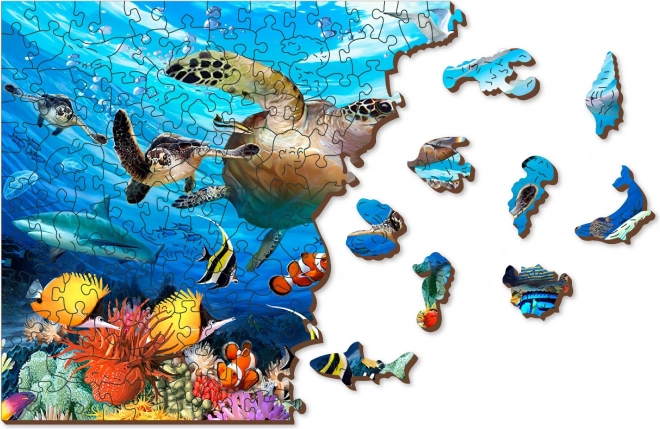 Puzzle din lemn viața în ocean