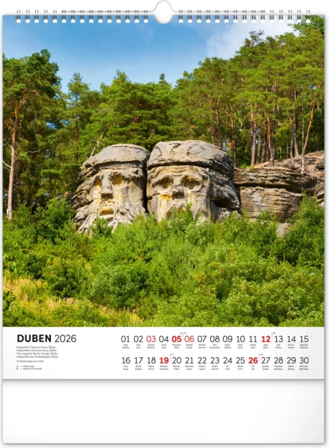 Calendar de perete Republica Cehă 2026